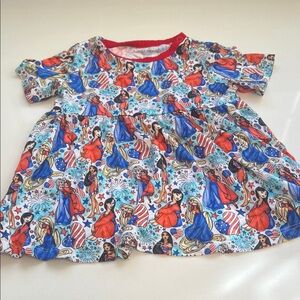 Little Snuggles Disney Princess Colorful Fourth of July dress size 2t